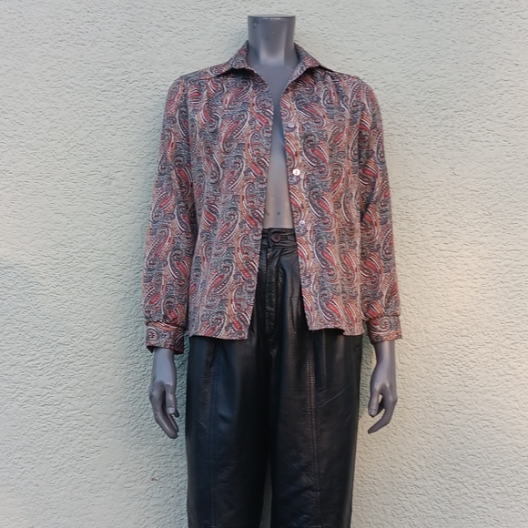 PINS AND NEEDLES (USA) LADIES VINTAGE PAISLEY BLOUSE/BUTTON DOWN LUXURY TOP - Picture 11 of 17